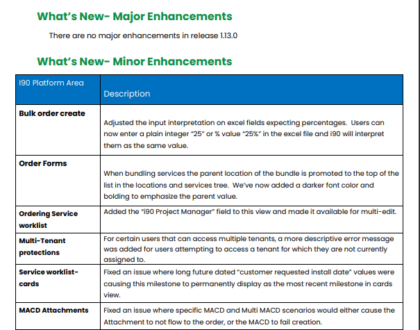 i90 Release Notes 1.13.0